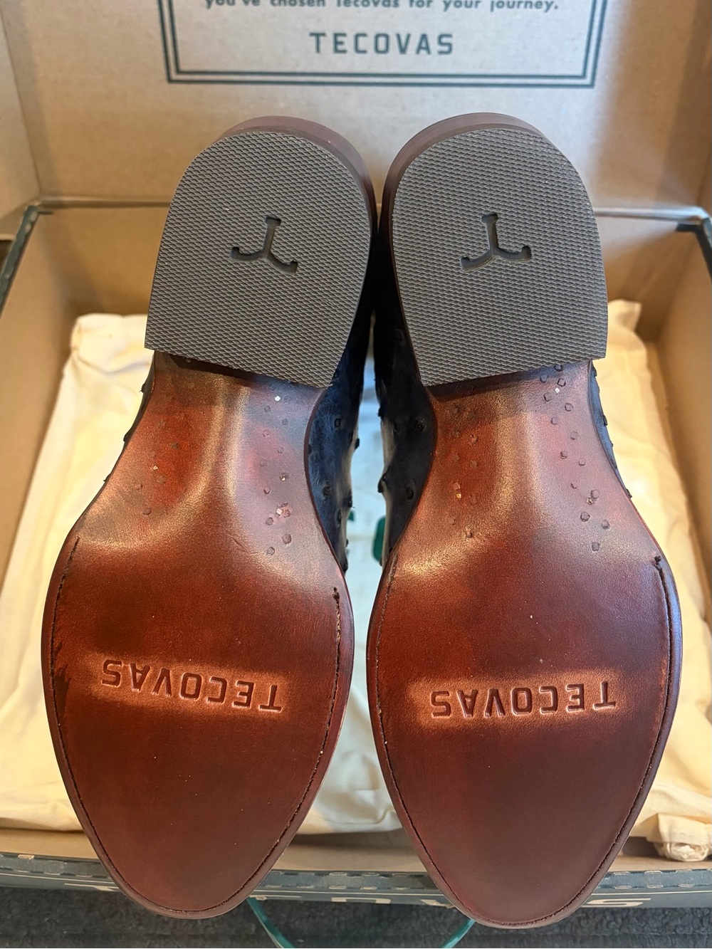 LIMITED RELEASE Tecovas Wyatt Arctic Blue Handmade Cowboy Boots - Picture 8 of 8
